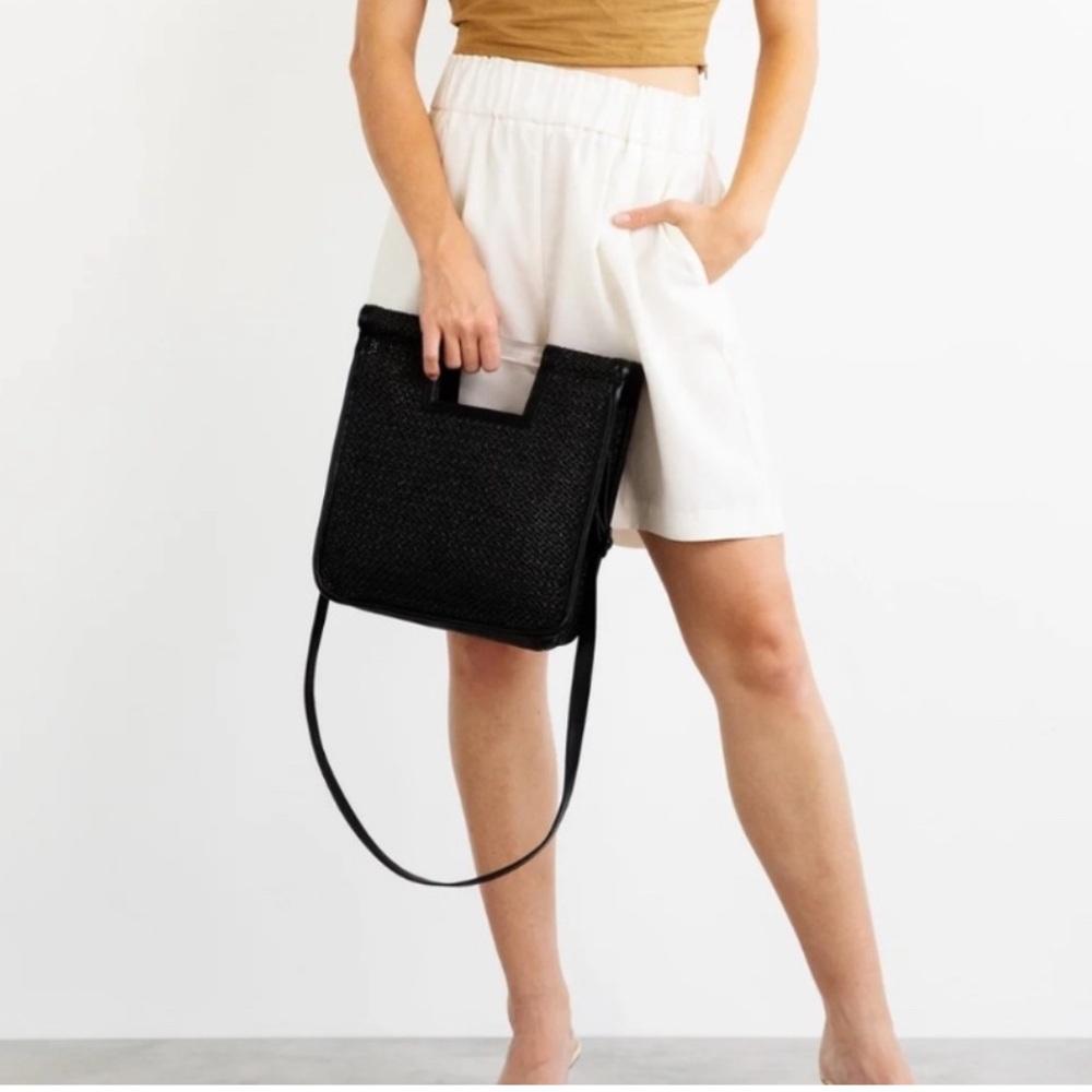 BEIS Black Textured Shoulder Bag